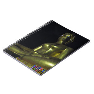 Goldener Buddha in der Nacht Notizblock