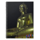 Goldener Buddha in der Nacht Notizblock (Vorderseite)
