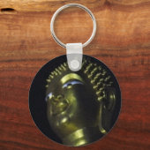 Goldener Buddha in der Nacht Schlüsselanhänger (Vorderseite)