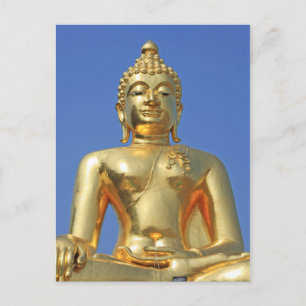 Goldener Buddha in der Nähe des Goldenen Dreieck C Postkarte