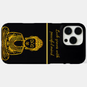 Goldener Buddha in Friedlicher Pose Case-Mate iPhone Hülle (Rückseite (Horizontal))