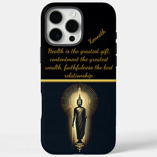 Goldener Buddha in ruhiger Meditation Case-Mate iPhone Hülle (Rückseite)