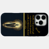 Goldener Buddha in ruhiger Meditation Case-Mate iPhone Hülle (Rückseite (Horizontal))