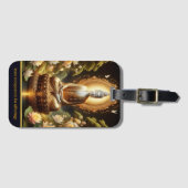 Goldener Buddha in ruhiger Natur Gepäckanhänger (Vorderseite (Horizontal))