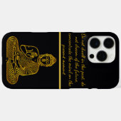 Goldener Buddha in ruhiger Pose Case-Mate iPhone Hülle (Rückseite (Horizontal))