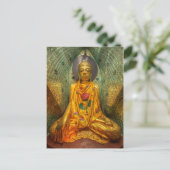 Goldener Buddha in Temple Postkarte (Stehend Vorderseite)