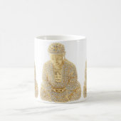 Goldener Buddha-Kaffeetee mit Strass Kaffeetasse (Mittel)