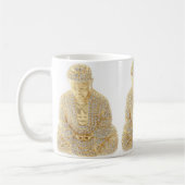 Goldener Buddha-Kaffeetee mit Strass Kaffeetasse (Links)