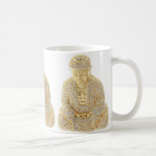 Goldener Buddha-Kaffeetee mit Strass Kaffeetasse