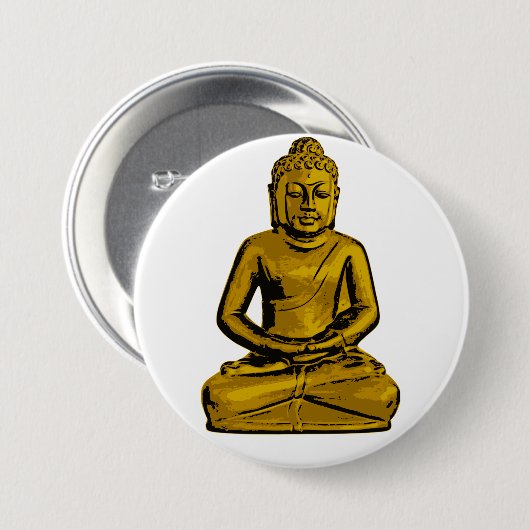 Goldener Buddha-Knopf Button (Vorne & Hinten)