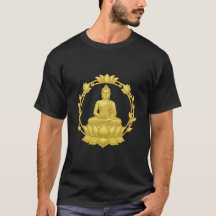 Goldener Buddha mit Lotusrahmen