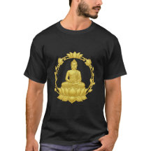 Goldener Buddha mit Lotusrahmen