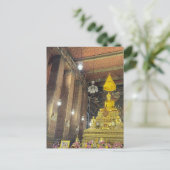 Goldener Buddha mit pho Postkarte (Stehend Vorderseite)