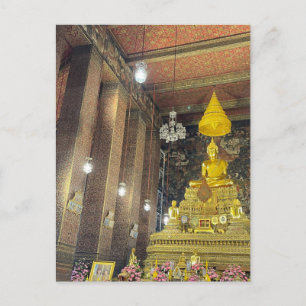 Goldener Buddha mit pho Postkarte