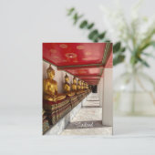 Goldener Buddha mit pho thailand Postkarte (Stehend Vorderseite)