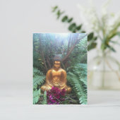 Goldener Buddha Postkarte (Stehend Vorderseite)