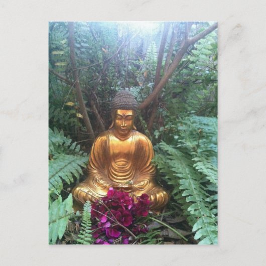 Goldener Buddha Postkarte (Vorderseite)