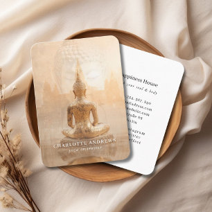 Goldener Buddha – Yoga Reiki Meditation Visitenkarte