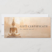 Goldener Buddha – Yoga Reiki Salon Geschenkgutsche (Rückseite)