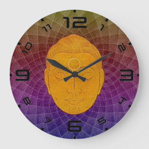 Goldener Buddha Zen Mandala Wanduhr