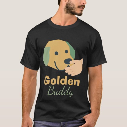 Goldener Buddy Hund T-Shirt (Vorderseite)
