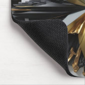 "Goldener Burst: Futuristischer Star Mousepad (Ecke)