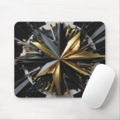 "Goldener Burst: Futuristischer Star Mousepad (Mit Mouse)