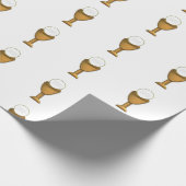 Goldener Chalice und Gastgeber - Heilige Kommune Geschenkpapier (Ecke)