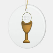 Goldener Chalice und Gastgeber - Heilige Kommune Keramikornament (Links)