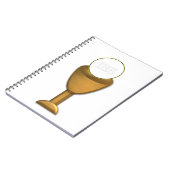 Goldener Chalice und Gastgeber - Heilige Kommune Notizblock (Linke Seite)