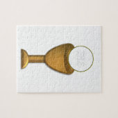 Goldener Chalice und Gastgeber - Heilige Kommune Puzzle (Horizontal)