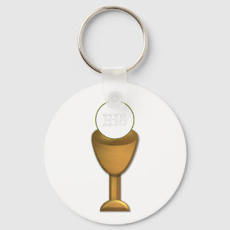 Goldener Chalice und Gastgeber - Heilige Kommune Schlüsselanhänger