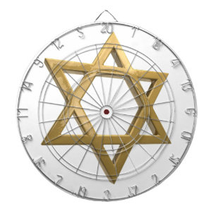 goldener Chanukka-Davidstern Dartscheibe