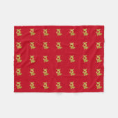 Goldener chinesischer Drache Fleecedecke (Vorderseite (Horizontal))