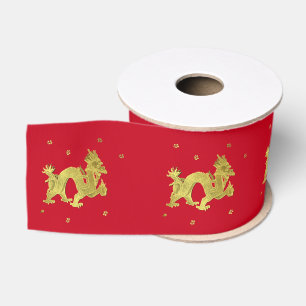 Goldener chinesischer Drache Ripsband