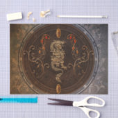 Goldener chinesischer Drache Seidenpapier (Handwerk)