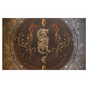 Goldener chinesischer Drache Stoff