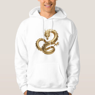 Goldener chinesischer Drachen Kunst | Mythisches F Hoodie