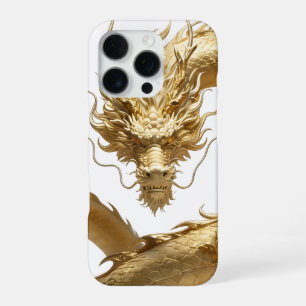 Goldener chinesischer Drachen Kunst Mythisches F iPhone 16 Pro Hülle
