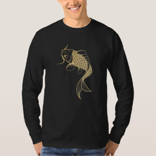Goldener chinesischer Karp asiatischer japanischer T-Shirt