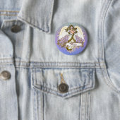 Goldener christlicher Engel Herz Button (Beispiel)