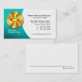 Goldener christlicher Symbol-Minister/Pastor der Visitenkarte (Vorne/Hinten)