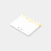 Goldener Confetti-Punkt-Musterchic-individueller Post-it Klebezettel (angewinkelt)