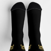 Goldener Cowboy auf einem Pferd Personalisierter N Socken (Oben)