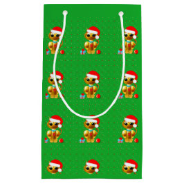 Goldener Cute Christmas Cats Kleine Geschenktüte