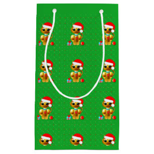 Goldener Cute Christmas Cats Kleine Geschenktüte