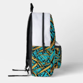 Goldener Cyan-Rucksack in Stadtbild Bedruckter Rucksack (Links)