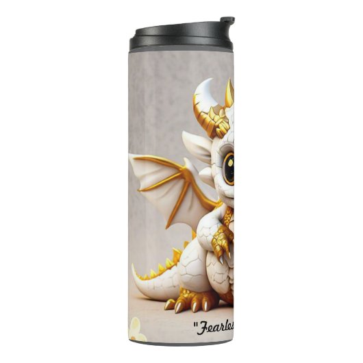 "Goldener Dachdrache" Thermosbecher (Nach links gedreht)