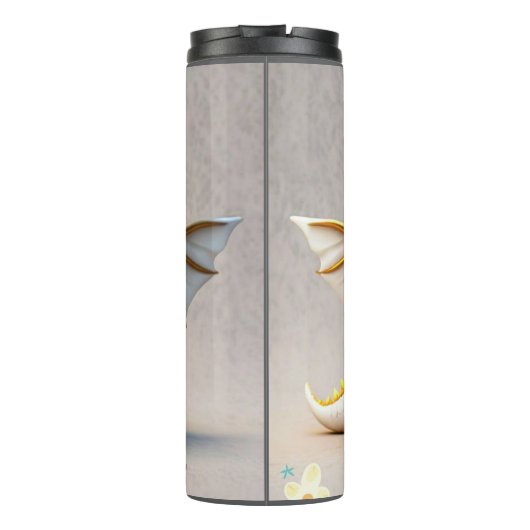 "Goldener Dachdrache" Thermosbecher (Rückseite)