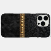 Goldener Damaskenschild Case-Mate iPhone Hülle (Rückseite (Horizontal))
